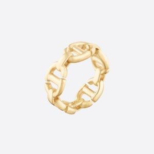 Dior CD Navy Ring - gold finish metal